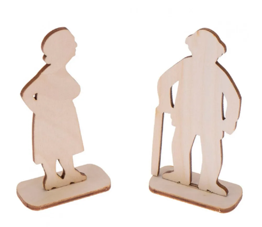Tout Pour le Jeu 6 Figurines famille en bois naturel