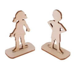 Tout Pour le Jeu 6 Figurines famille en bois naturel