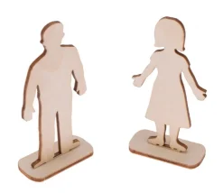 Tout Pour le Jeu 6 Figurines famille en bois naturel