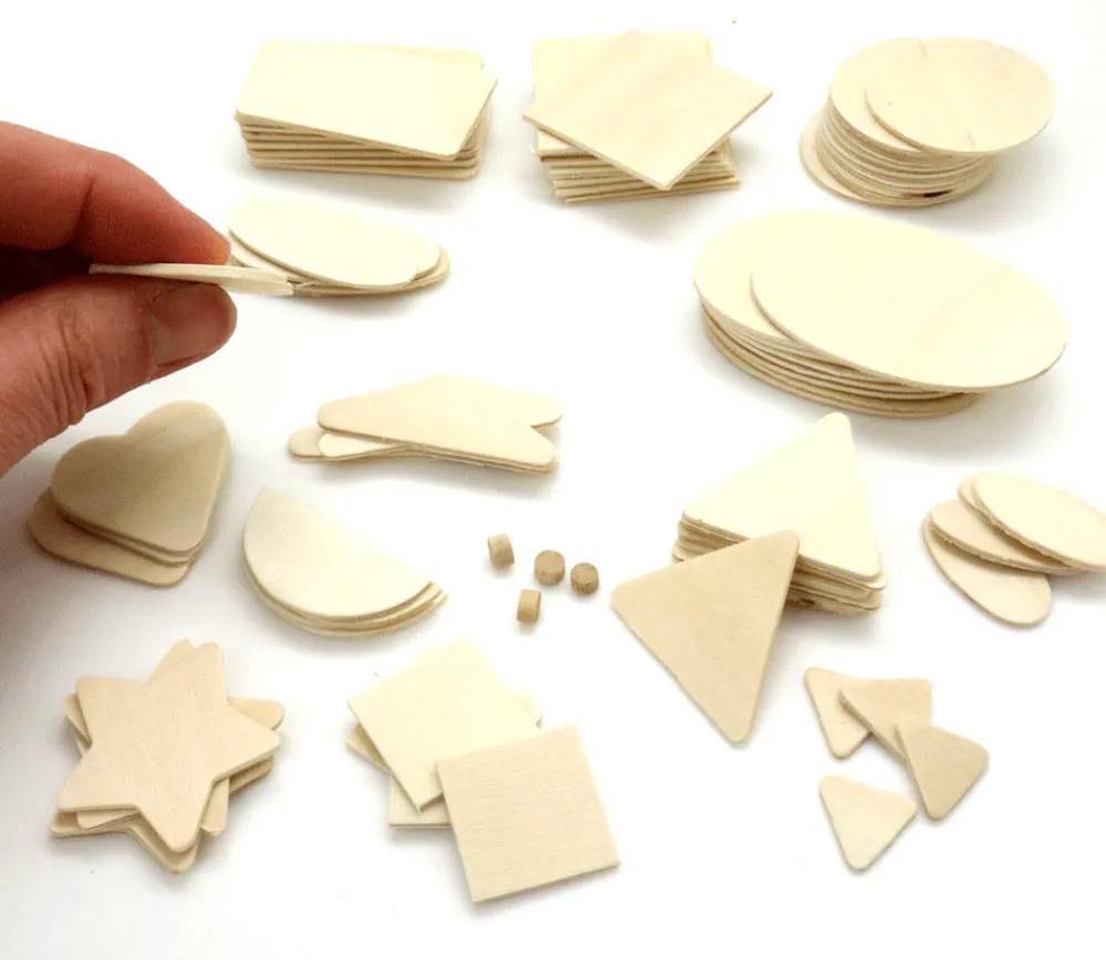Tout Pour le Jeu 78 formes diverses en bois brut contre-plaqué