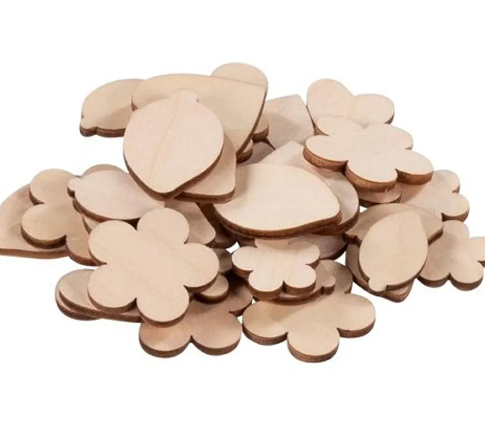 Tout Pour le Jeu 75 Formes fleurs et feuilles bois naturel