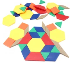 Tout Pour le Jeu 50 Formes géométriques blocs logiques plastique coloré