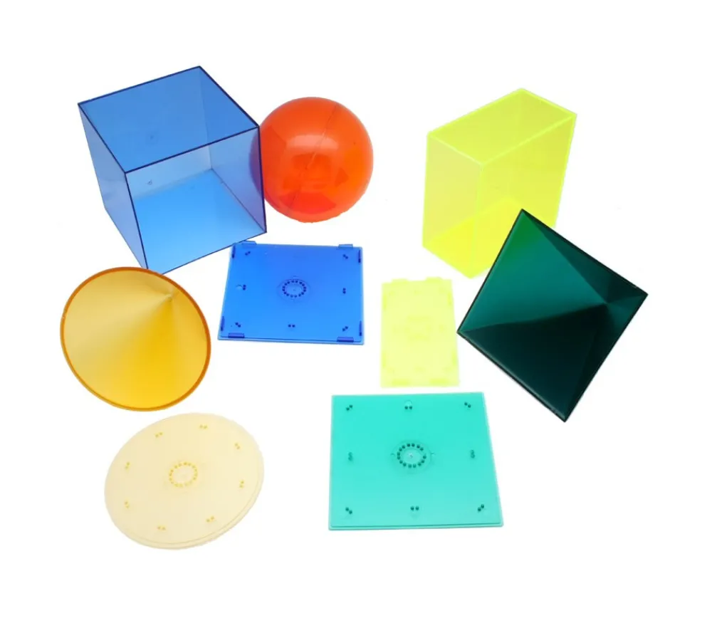 Tout Pour le Jeu 6 Formes géométriques en volume plastique translucide - Solide à remplir