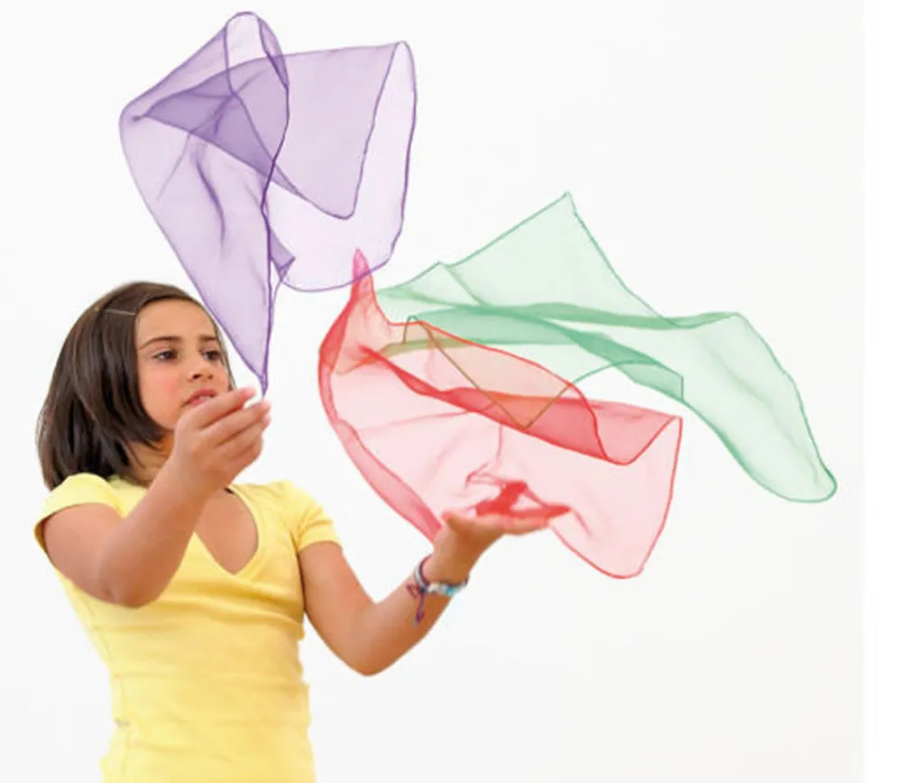 Tout Pour le Jeu 10 foulards colorés de jonglage 40 x 40 cm