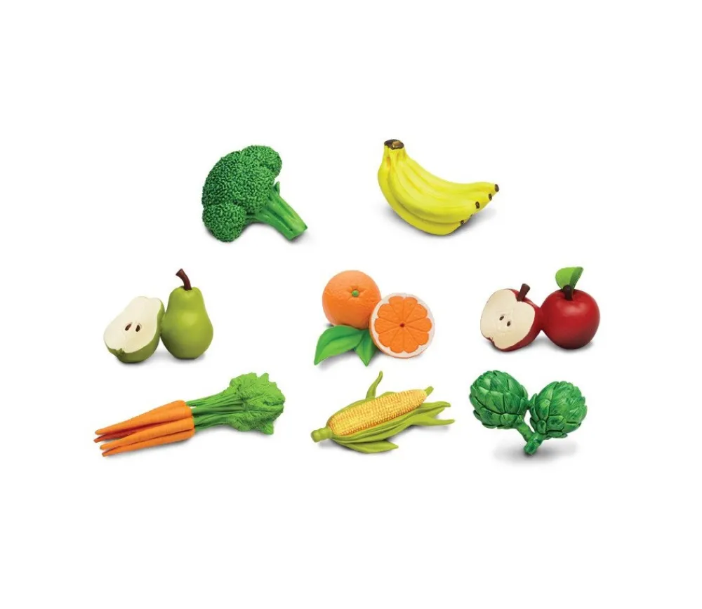 Tout Pour le Jeu 8 fruits et légumes figurines jouet d'environ 5 cm