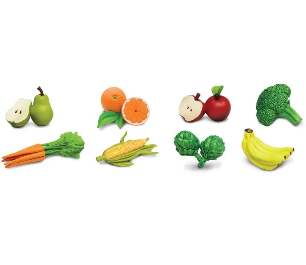Tout Pour le Jeu 8 fruits et légumes figurines jouet d'environ 5 cm