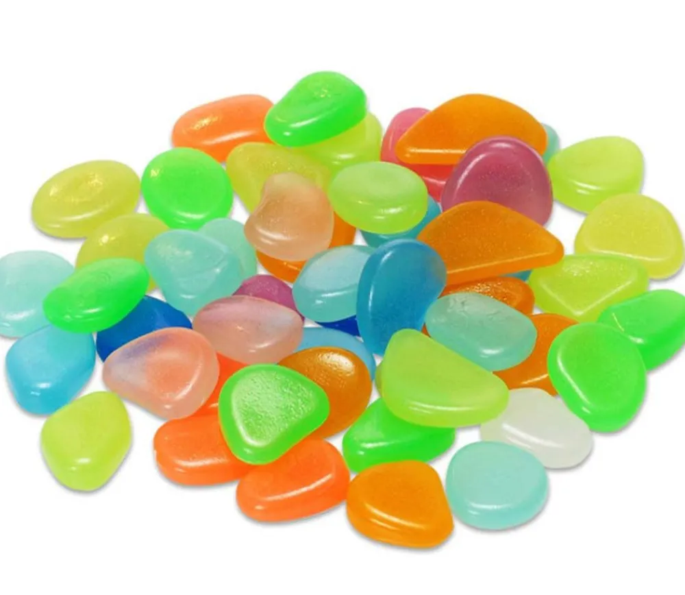 Tout Pour le Jeu 50 galets colorés lumineux env 1,5 cm