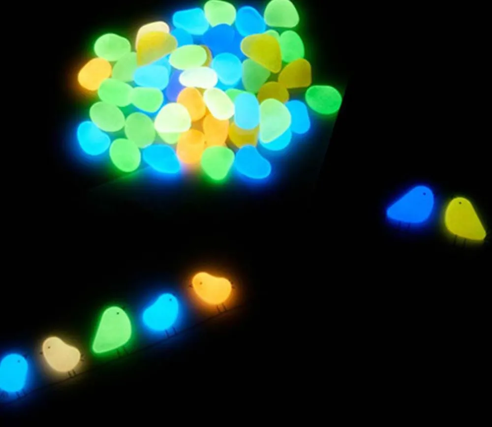 Tout Pour le Jeu 50 galets colorés lumineux env 1,5 cm