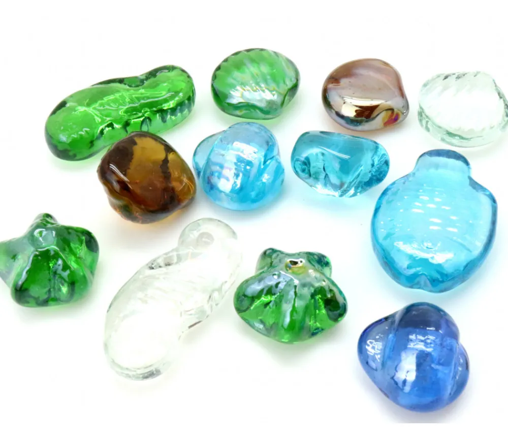 Tout Pour le Jeu 12 Galets coquillages poissons brillants