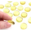 Tout Pour le Jeu 20 galets gems 15/22 mm jaune translucide - mini pierres plates