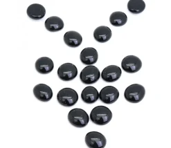 Tout Pour le Jeu 20 Galets gems 15/25 mm noir opaque - mini pierres plates