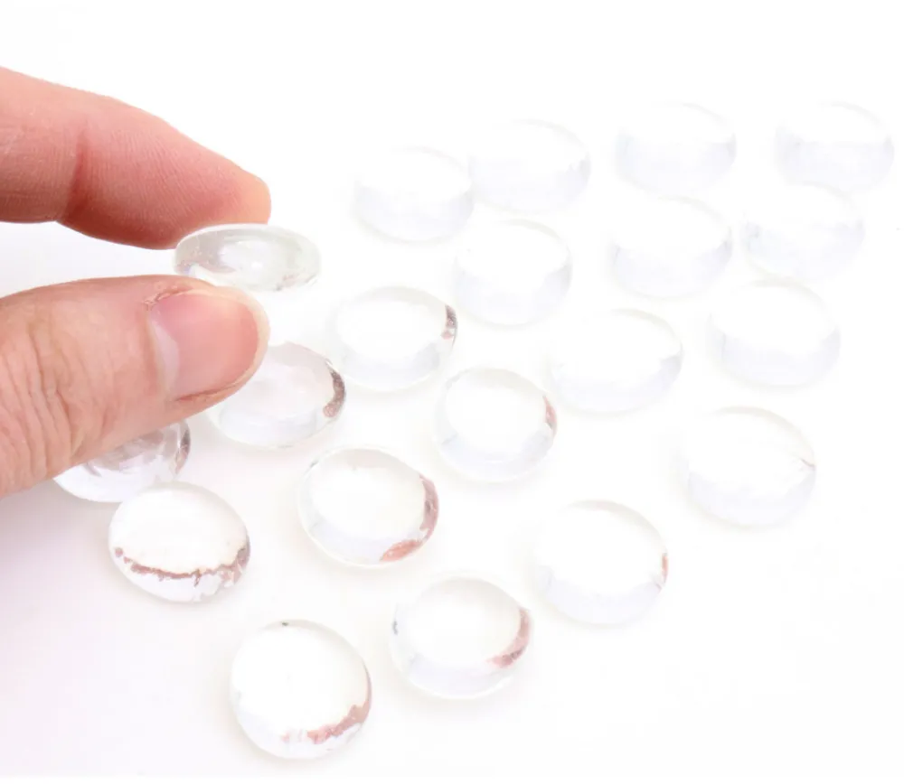 Tout Pour le Jeu 20 galets gems transparents 15/19 mm - mini pierres plates