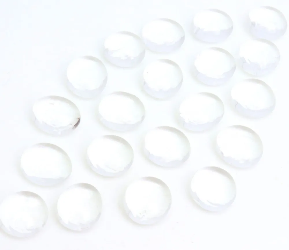 Tout Pour le Jeu 20 galets gems transparents 15/19 mm - mini pierres plates