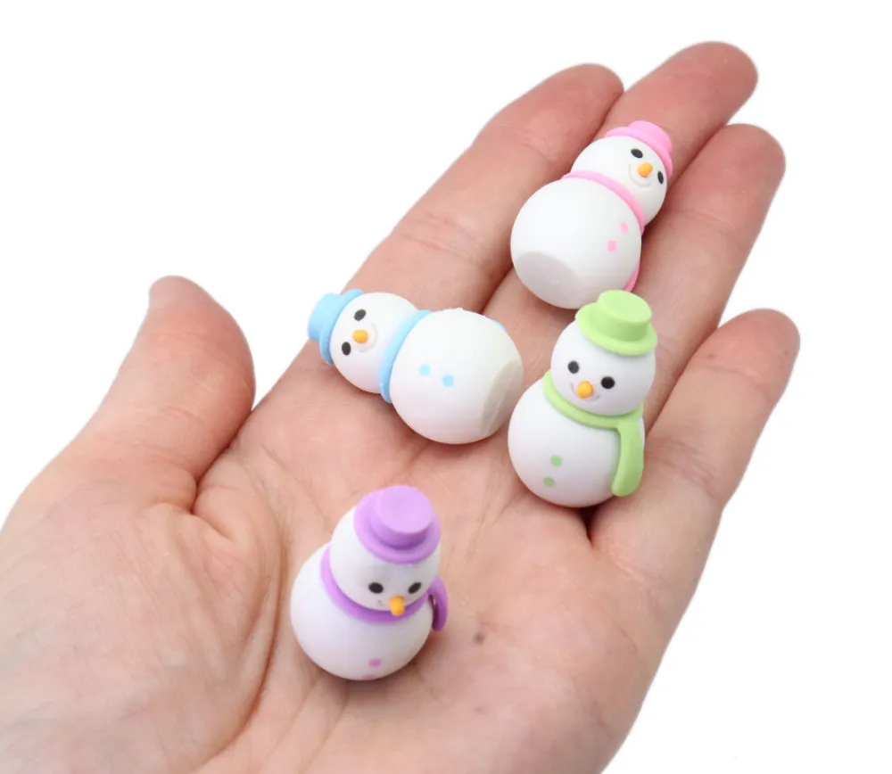 Tout Pour le Jeu 2 gommes : 1 Bonhomme de Neige et 1 Père-Noël