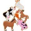 Tout Pour le Jeu 6 grands animaux de la ferme - Figurines en bois