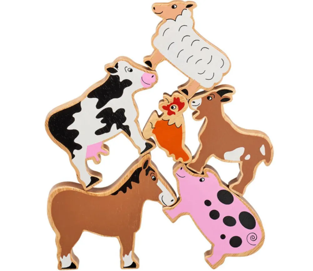 Tout Pour le Jeu 6 grands animaux de la ferme - Figurines en bois