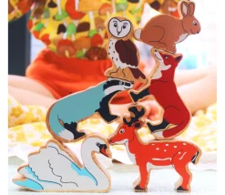 Tout Pour le Jeu 6 grands animaux de la forêt - figurines en bois