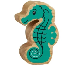 Tout Pour le Jeu 6 grands animaux de la mer en bois - figurines colorées