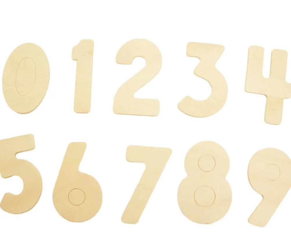 Tout Pour le Jeu 30 Grands chiffres 0 à 9 en bois de 8 cm