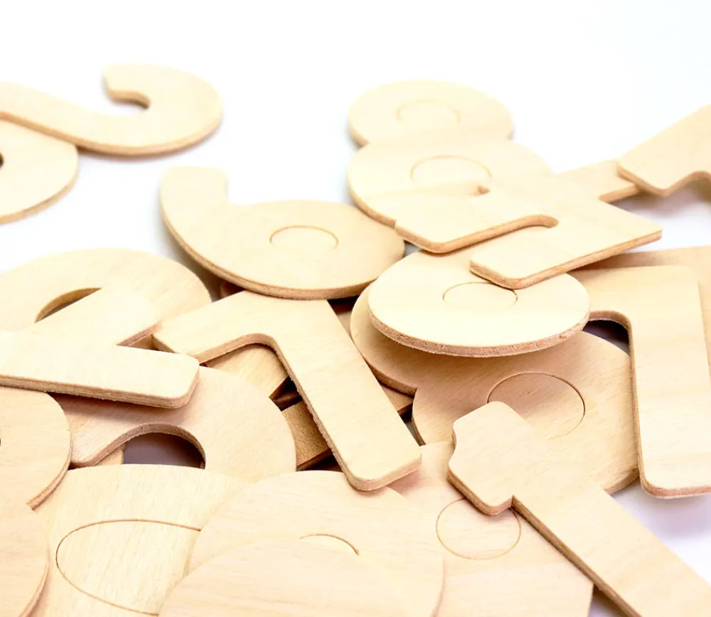 Tout Pour le Jeu 30 Grands chiffres 0 à 9 en bois de 8 cm