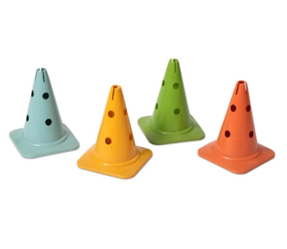 Tout Pour le Jeu 4 grands cônes slalom 30 cm éco-plastique robuste