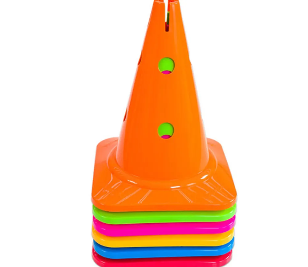 Tout Pour le Jeu 6 grands Cônes slalom 30 cm SUPER RESISTANTS avec trous