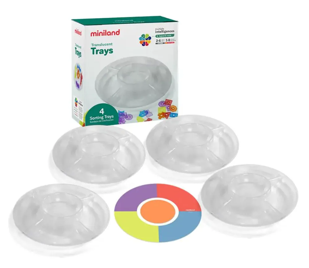 Tout Pour le Jeu 4 grands plateaux de tri transparents 26 cm