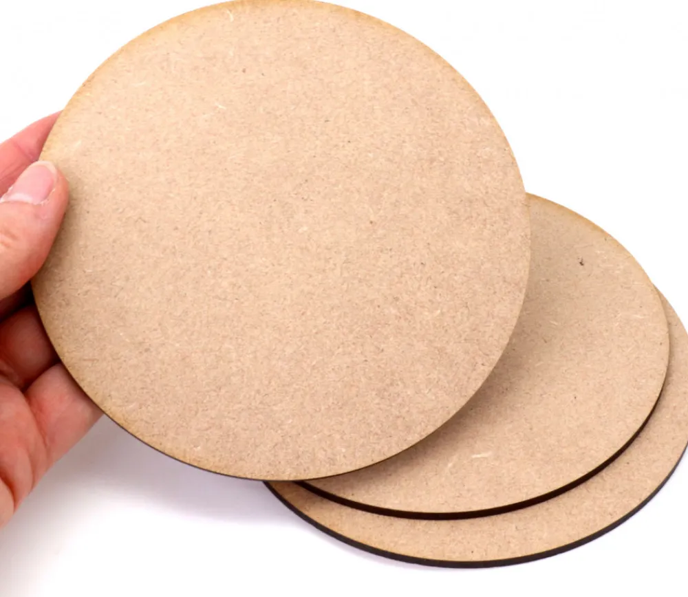 Tout Pour le Jeu 3 grands ronds de 13 cm en bois MDF brut