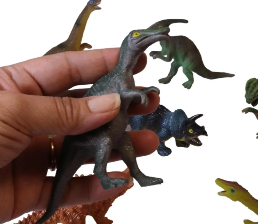 Tout Pour le Jeu 12 gros dinosaures Animaux figurines de 10 à 15 cm - jouet pas cher