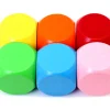 Tout Pour le Jeu 6 gros dés neutres 4 cm bois multicolores