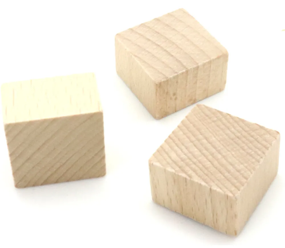 Tout Pour le Jeu 50 gros jetons carrés bois naturel 2.5 cm épais