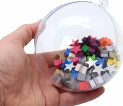 Tout Pour le Jeu 5 grosses Boules 10 cm plastique cristal à remplir et suspendre
