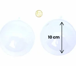 Tout Pour le Jeu 5 grosses Boules 10 cm plastique cristal à remplir et suspendre
