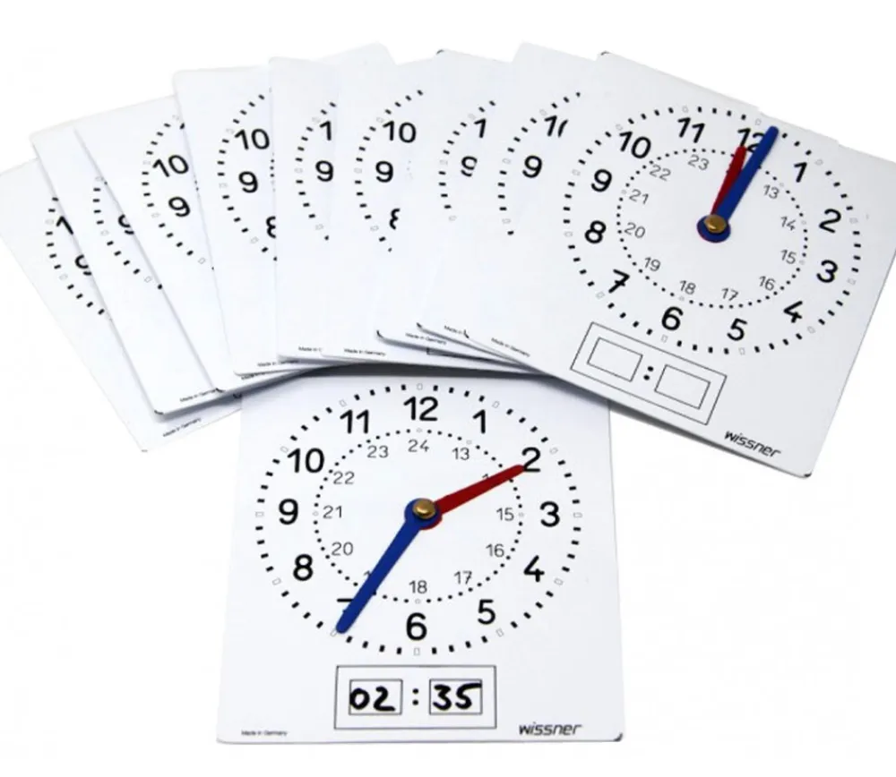 Tout Pour le Jeu 10 horloges effaçables apprentissage heure aiguille et digital
