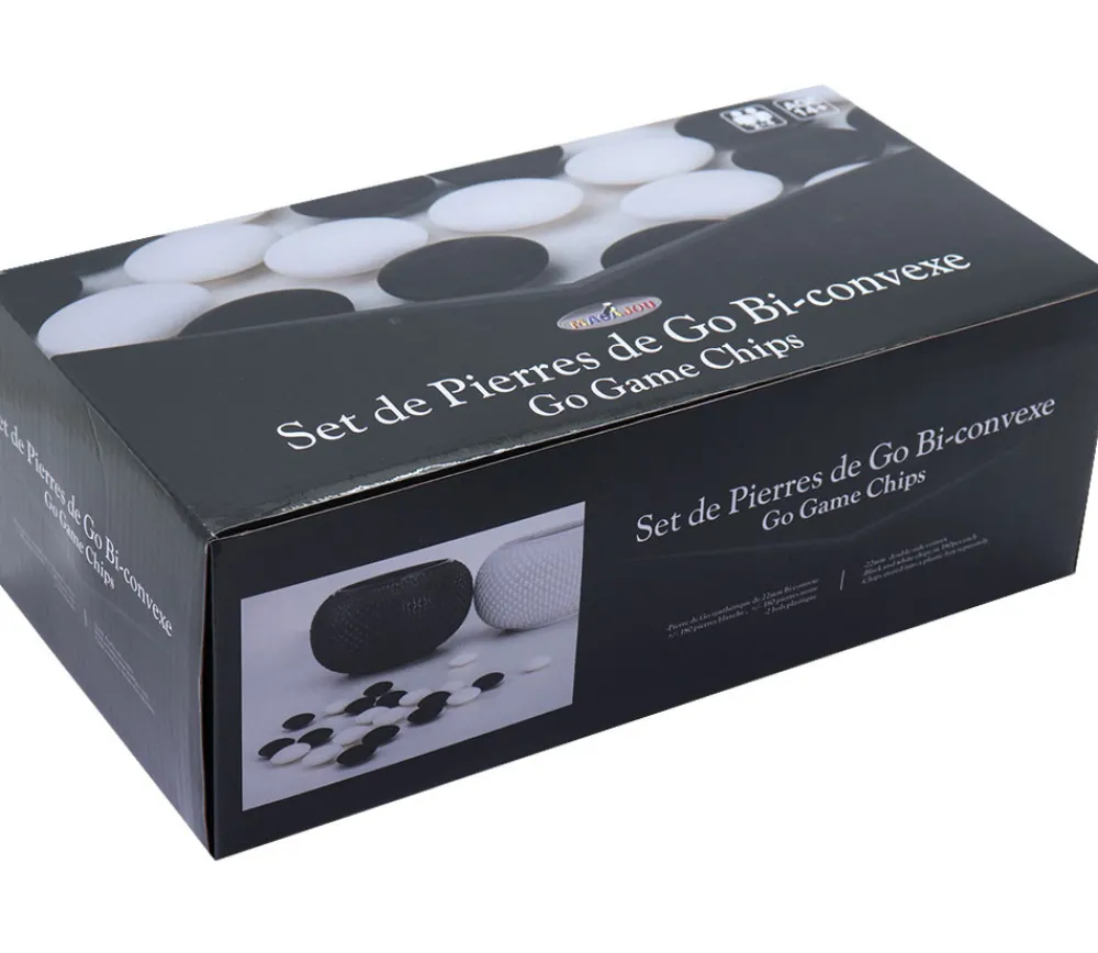Tout Pour le Jeu 2 jarres 360 pions de go biconvexes - pierres jeu de go