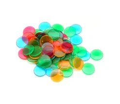 Tout Pour le Jeu 2500 Jetons 15 mm transparents colorés pour loto ou bingo