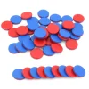 Tout Pour le Jeu 50 jetons bicolores bleu/rouge 25 x 5 mm