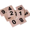 Tout Pour le Jeu 10 jetons bois 0 à 9 carrés et numérotés