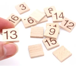 Tout Pour le Jeu 16 jetons bois 1.6 cm numérotés 1 à 16 Carré magique