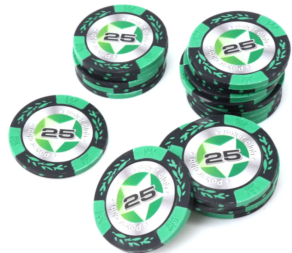 Tout Pour le Jeu 20 Jetons de poker crown argile valeur 25 - 14 gr