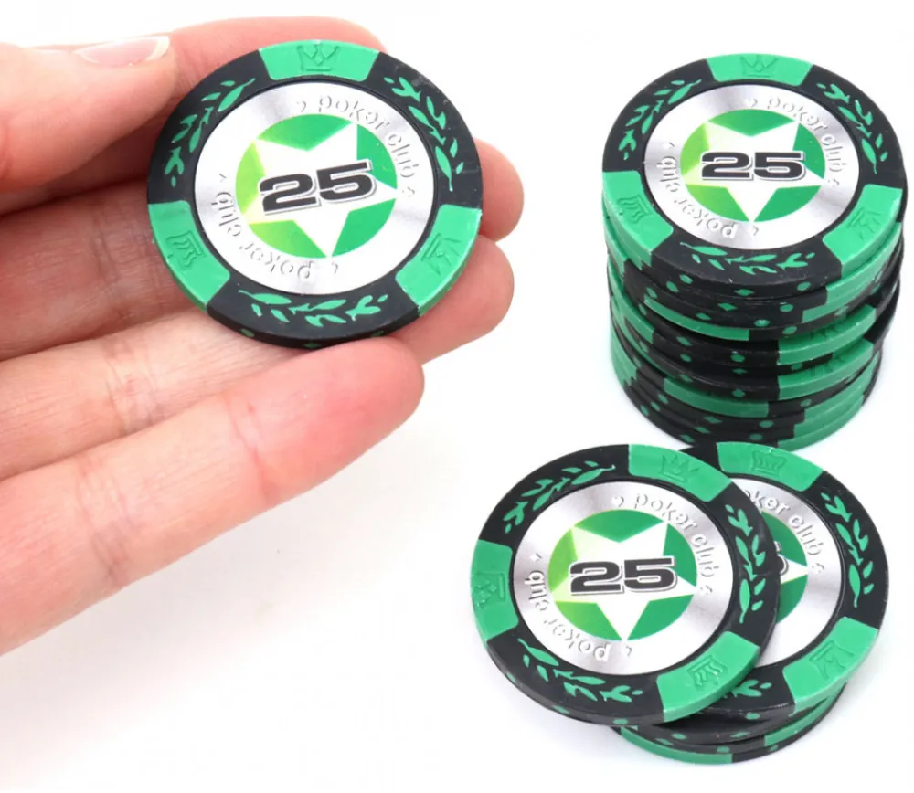 Tout Pour le Jeu 20 Jetons de poker crown argile valeur 25 - 14 gr