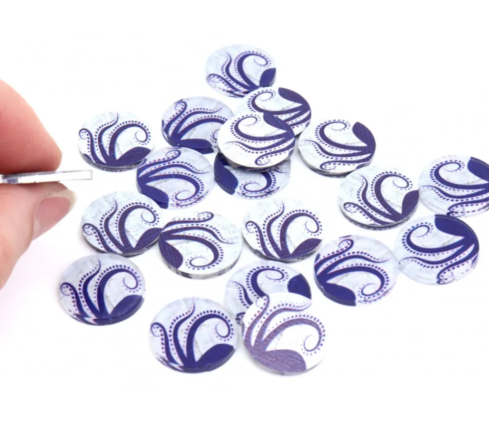 Tout Pour le Jeu 20 jetons design violet/blanc 18.5 mm elder