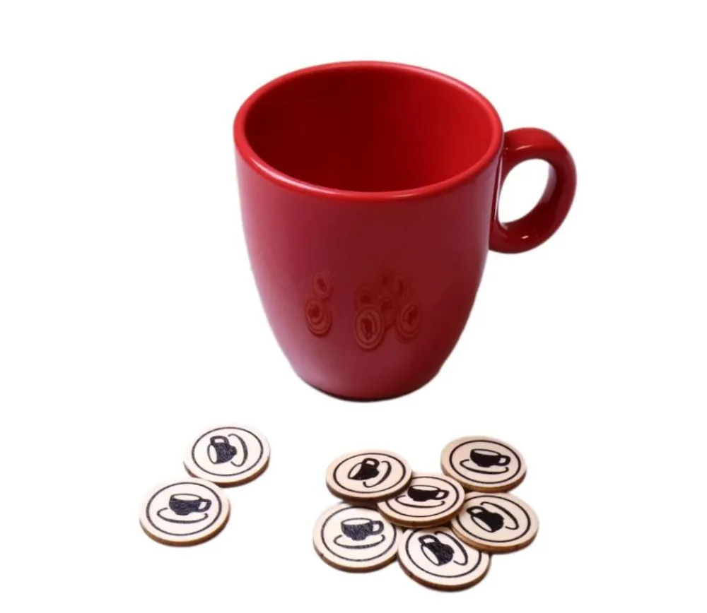 Tout Pour le Jeu 500 Jetons en bois Café - 2.5 cm