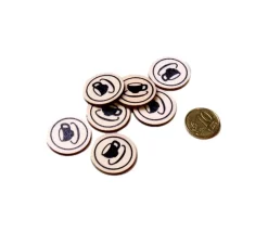 Tout Pour le Jeu 500 Jetons en bois Café - 2.5 cm