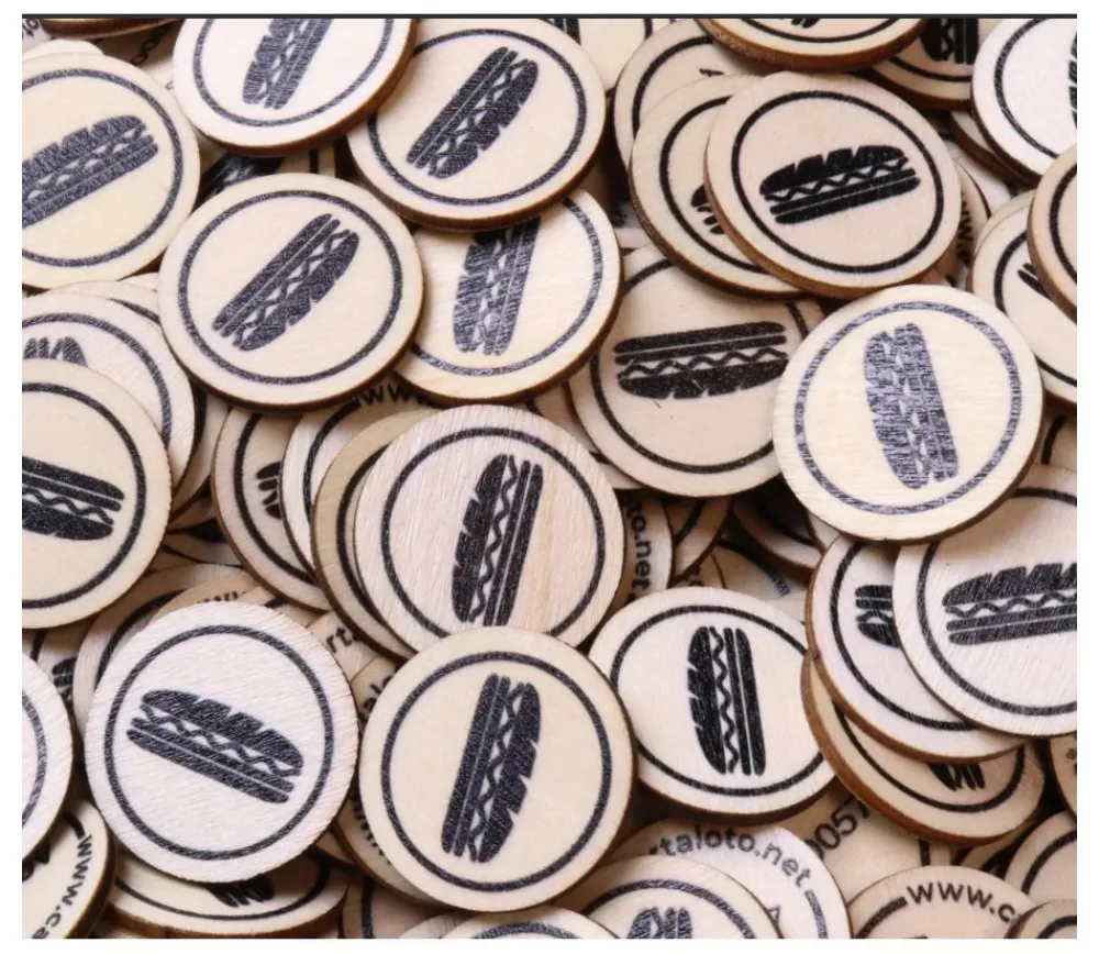 Tout Pour le Jeu 500 jetons en bois sandwich - 2.5 cm
