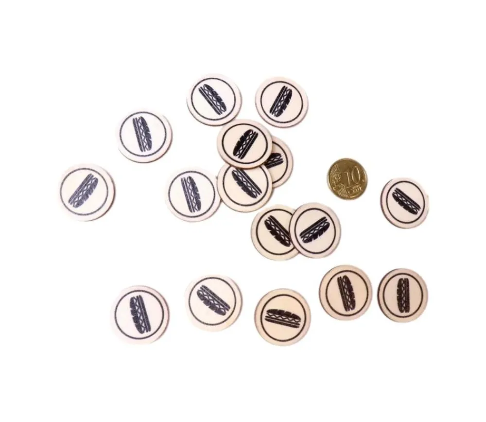 Tout Pour le Jeu 500 jetons en bois sandwich - 2.5 cm
