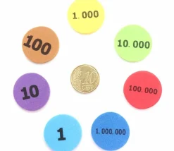 Tout Pour le Jeu 280 jetons mousse numérotés unité dizaine centaine millier million