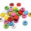 Tout Pour le Jeu 36 jetons numérotés 1 à 6 x 6 couleurs en bois
