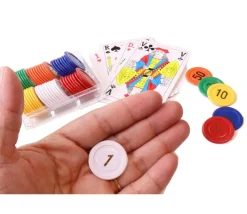 Tout Pour le Jeu 240 jetons numérotés. Pions de 25 mm. 4 boites de 60 pions.