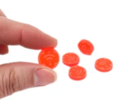 Tout Pour le Jeu 5 jetons ONDES rayonnement orange 1.5 cm pour jeu